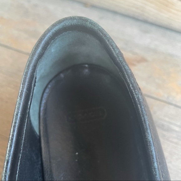 Vintage coach black loafers silver clasp detail - Picture 6 of 6